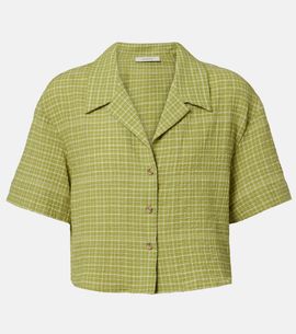 Asceno Asceno Lincoln checked cotton bowling shirt