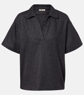 Asceno Asceno Modena wool and cashmere flannel polo shirt