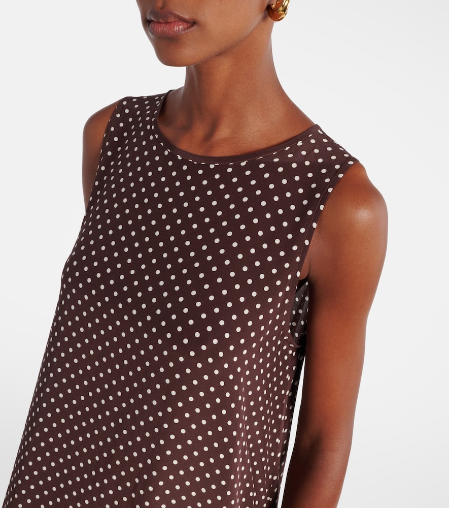 Asceno - Polka-dot silk midi dress