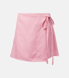 Asceno Asceno Positano linen miniskirt