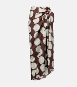 Asceno Asceno Printed silk beach cover-up