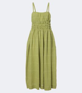 Asceno Asceno Verona checked cotton midi dress