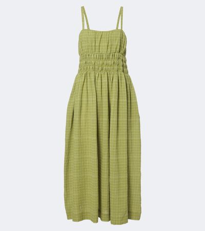 Asceno Asceno Verona checked cotton midi dress
