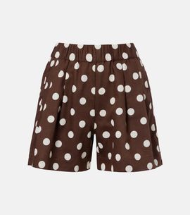 Asceno Asceno Zurich polka-dot linen and cotton shorts