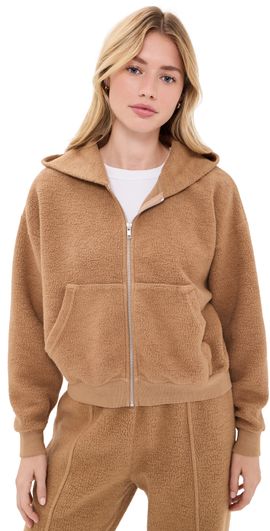 ASHER ASHER Rosie Reversed Zip-Up Hoodie Teddy