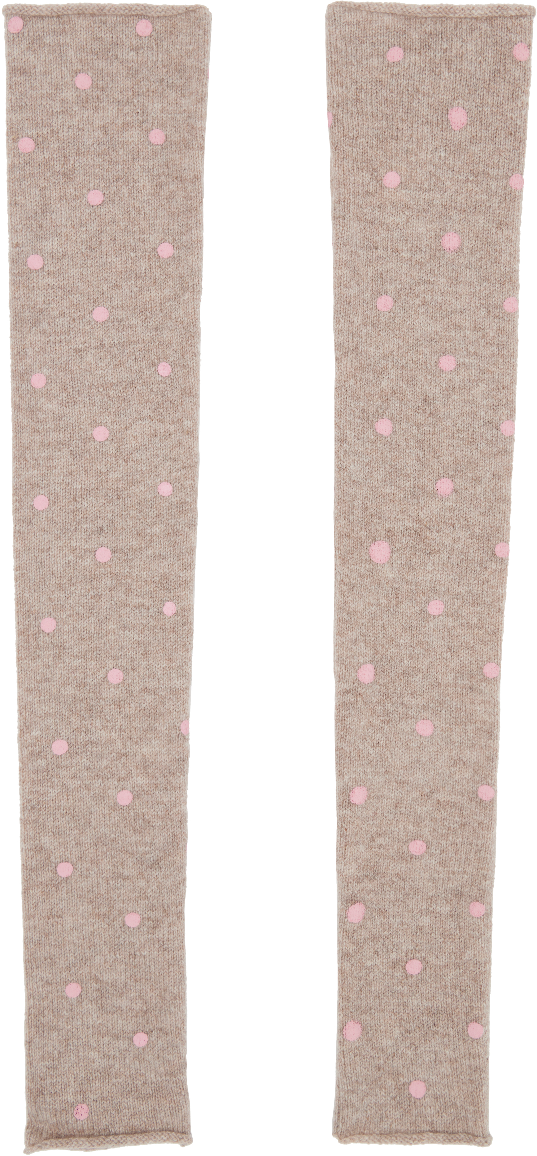Ashley Williams ニットベスト Ashley Williams - Beige Knit Arm Warmers