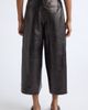 ASHLYN ASHLYN Emerson Leather Wide Leg Cropped Pants - 3