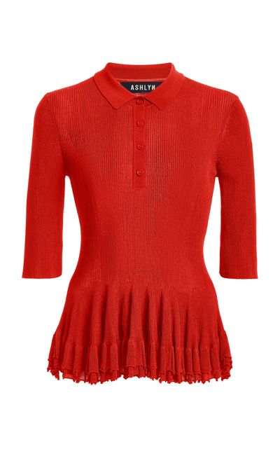 Ashlyn Ashlyn HalfSleeve Knit Polo