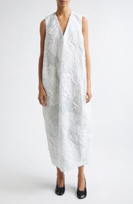 ASHLYN ASHLYN Lena Floral Silk Blend Jacquard Dress