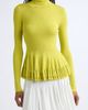 ASHLYN ASHLYN Merritt Merino Wool & Silk Peplum Turtleneck - 1