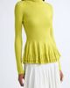 ASHLYN ASHLYN Merritt Merino Wool & Silk Peplum Turtleneck - 4