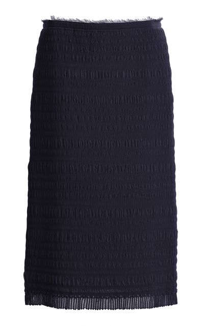 Ashlyn Ashlyn Smocked Knit Midi Skirt