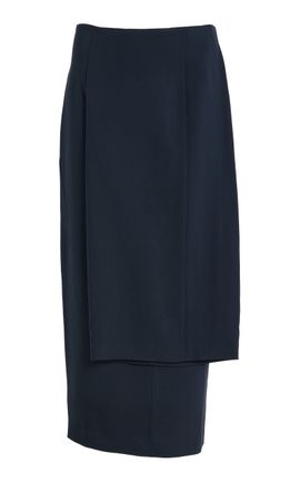 Ashlyn Ashlyn Twisted Crepe KneeLength Skirt