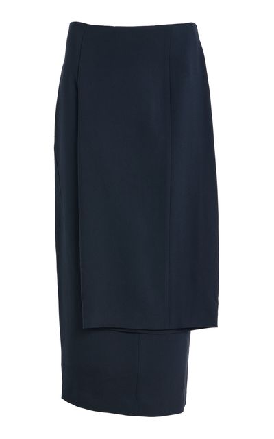 Ashlyn Ashlyn Twisted Crepe KneeLength Skirt