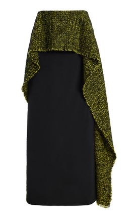 Ashlyn Ashlyn Willa Asymmetric CottonBlend Maxi Skirt