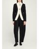 ASHLYN Boiled Wool Paneled Barrel-Leg Ankle Pants - 2