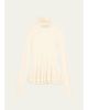 ASHLYN New Diamond Merino Wool-Silk Turtleneck Ruffle Top - 1