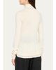 ASHLYN New Diamond Merino Wool-Silk Turtleneck Ruffle Top - 3