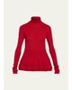 ASHLYN New Diamond Ruffled Turtleneck Merino Wool-Silk Top - 1