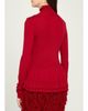 ASHLYN New Diamond Ruffled Turtleneck Merino Wool-Silk Top - 3