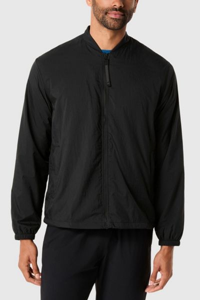 ASICS ASICS Actiadapt Packable Windbreaker Jacket in Performance Black, Men's at Urban Outfitters