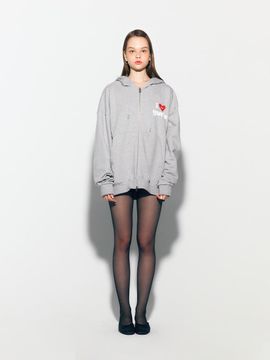 asif_CALIE GURLS OVERSIZED HOOD ZIPUP GRAY