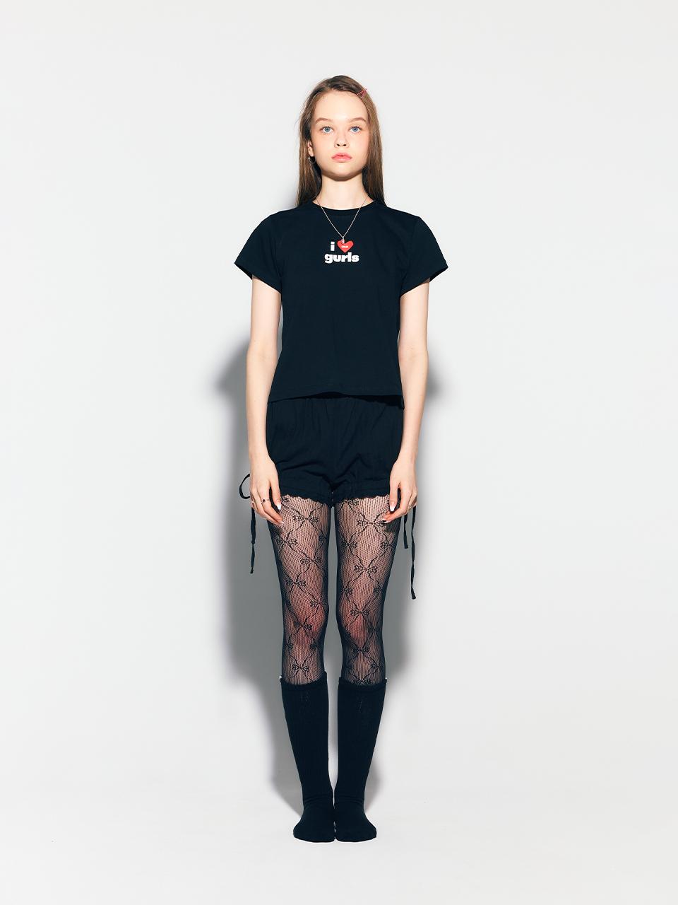 asif_CALIE LOVE GURLS T - SHIRT BLACK