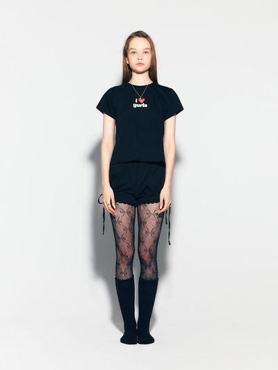 asif_CALIE LOVE GURLS T - SHIRT BLACK