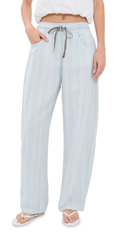 ASKK NY ASKK NY Cancun Pants Blue Linen Stripe