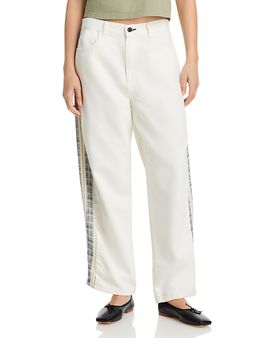 Askk Ny Askk Ny Catamaran High Rise Jeans in White Sashiko