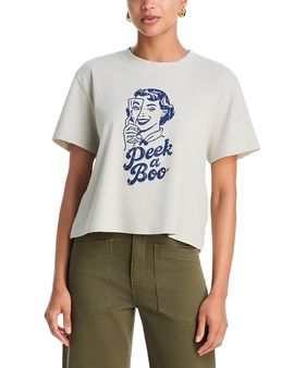 Askk Ny Askk Ny Peek A Boo Graphic Boyfriend Tee