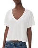 ASKK NY ASKK NY Shrunken V Neck Tee Ivory - 1