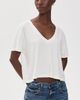 ASKK NY ASKK NY Shrunken V Neck Tee Ivory - 2