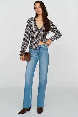 ASKK NY Edge Mid-Rise Straight-Leg Jeans