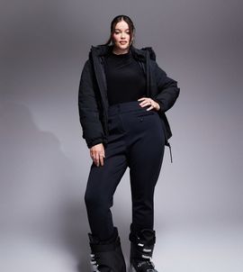 ASOS 4505 Ski & Snow 4505 Curve Ski soft shell water repellent skinny ski pants in black