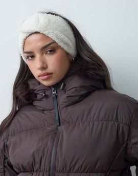 ASOS 4505 Ski & Snow 4505 Ski Borg adjustable headband in buttermilk-WHITE