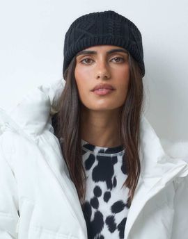ASOS 4505 Ski & Snow 4505 Ski cable knit headband in black