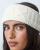 ASOS 4505 Ski & Snow 4505 Ski cable knit headband in buttermilk-WHITE - 2