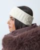 ASOS 4505 Ski & Snow 4505 Ski cable knit headband in buttermilk-WHITE - 3