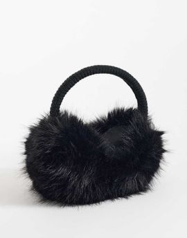 ASOS 4505 Ski & Snow 4505 Ski faux fur adjustable ear muffs in black
