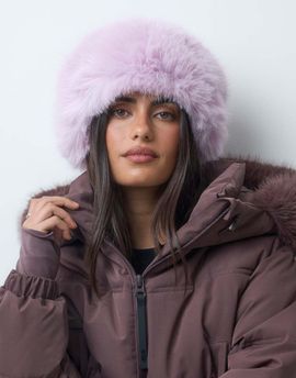 ASOS 4505 Ski & Snow 4505 ski faux fur headband in bubblegum-Pink