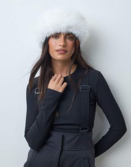 ASOS 4505 Ski & Snow 4505 Ski faux fur headband in white