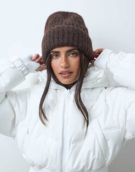 ASOS 4505 Ski & Snow 4505 Ski knitted beanie in chocolate-Brown