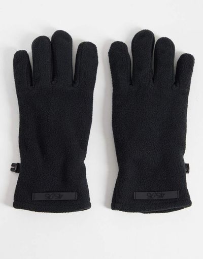 ASOS 4505 Ski & Snow 4505 Ski Thinsulate thermal touch screen fleece gloves in black