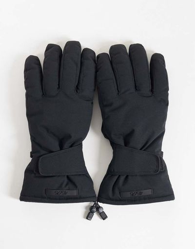 ASOS 4505 Ski & Snow 4505 Ski water repellent ski glove with goggle wipe in black