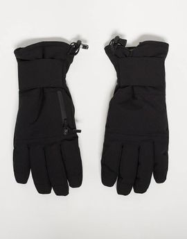 ASOS 4505 Ski & Snow 4505 Ski water repellent ski gloves with goggle wipe and pass pocket in black