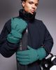 ASOS 4505 Ski & Snow 4505 Ski water repellent ski gloves with goggle wipe in dark green - 1