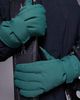 ASOS 4505 Ski & Snow 4505 Ski water repellent ski gloves with goggle wipe in dark green - 4