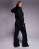 ASOS 4505 Ski & Snow ASOS 4505 Curve Ski soft shell belted ski suit with slim kick leg and faux fur hood in black - 3