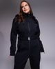 ASOS 4505 Ski & Snow ASOS 4505 Curve Ski soft shell belted ski suit with slim kick leg and faux fur hood in black - 4